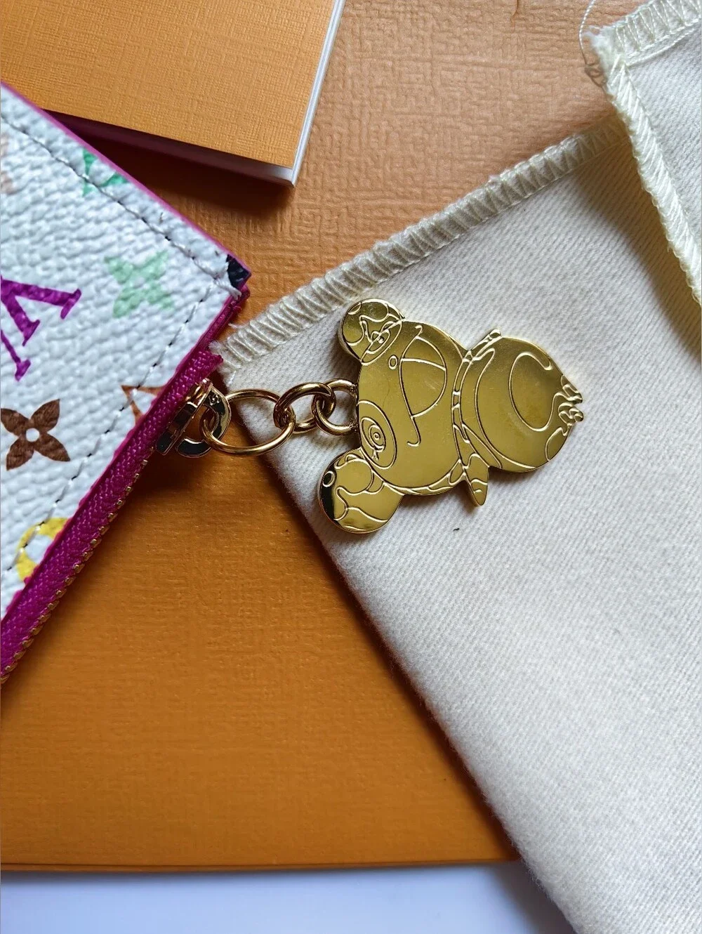 Louis Vuitton Multicolor Monogram Canvas & Pink Card Holder